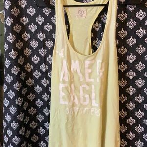Yellow racer back tank.